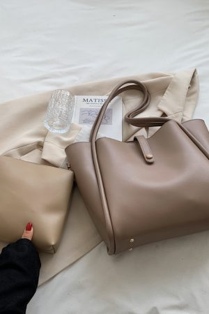 High-End Minimalist Tote Bag for Women - Large Capacity Commuter Handbag with Niche Design