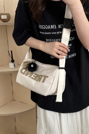 High-End Nylon Women's Crossbody Bag 2025 - Large Capacity Toast Pillow Design with Wide Shoulder Strap