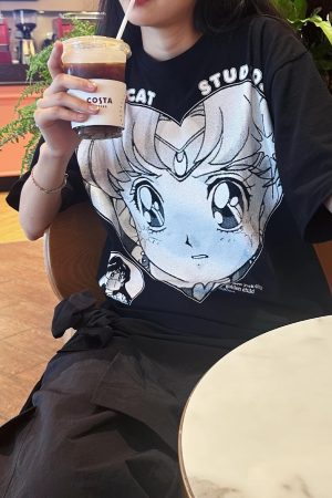 High-End Printed Slim-Fit Loose Pure Cotton Short-Sleeve T-Shirt for Women - Versatile Age-Reducing Style