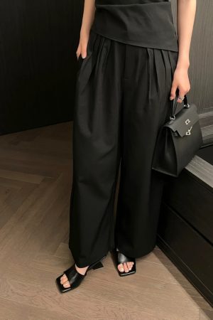 High-End Sheepskin Square-Toe Irregular Heeled Open-Toe Mule Sandals for Women - Stylish Cool Slippers