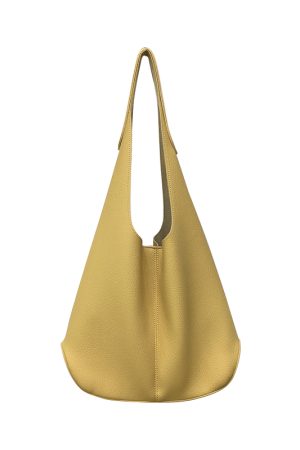 High-End Soft Creamy Yellow Large Capacity Shoulder Tote Bag - Influencer Style, Fashionable and Chic for Everyday Use