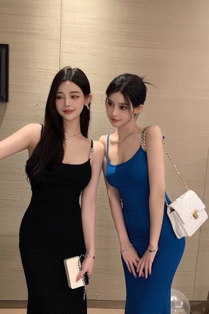 High-End Spaghetti Strap Mermaid Dress for Women - Summer Slim Fit High Waist Sexy Pure Desire Style
