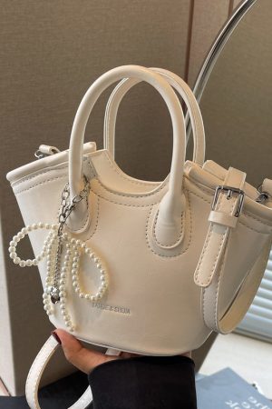 High-End Textured Mini Bucket Tote Bag for Women - 2025 Minimalist Stylish Crossbody Shoulder Bag
