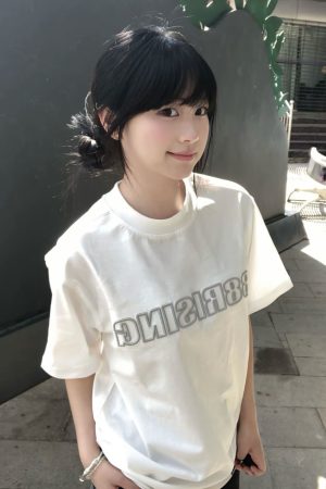 High-End White Embroidered Letter Short Sleeve T-Shirt for Women, Summer 2025 American Style Heavyweight Cotton Top