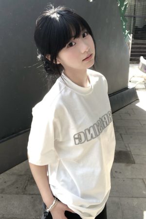 High-End White Embroidered Letter Short Sleeve T-Shirt for Women, Summer 2025 American Style Heavyweight Cotton Top