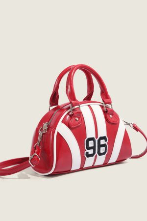 High-End Women's Spliced Handheld Pillow Bag - 2024 Autumn/Winter Crossbody Boston Style