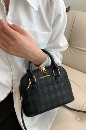 High-End Women's Textured Crossbody Bag - Versatile Retro Commuting Handbag in Niche Shell Design, Trendy 2025 Style