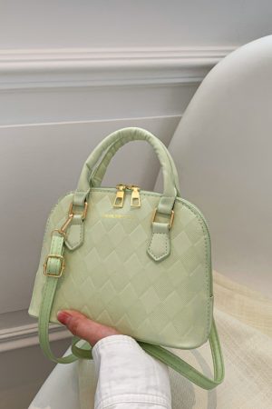 High-End Women's Textured Crossbody Bag - Versatile Retro Commuting Handbag in Niche Shell Design, Trendy 2025 Style