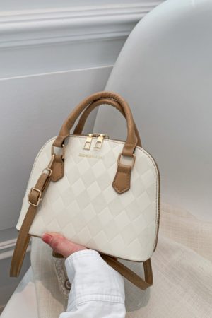 High-End Women's Textured Crossbody Bag - Versatile Retro Commuting Handbag in Niche Shell Design, Trendy 2025 Style