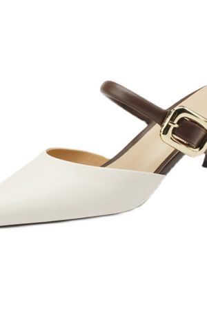 High-Heeled Pointed Toe Mules - Italian Corso Venezia Baotou Style Cool Slippers - Luxe Half Slippers for Chic Elegance