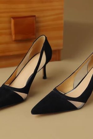 High Heels for Women - French Mesh Thin Versatile Fashion Shoes, Trendy High-End Italian Style
