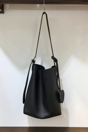 High-Quality Minimalist Lychee Pattern Women's Single Shoulder Crossbody Bucket Bag - Large Capacity Tote for Everyday Use