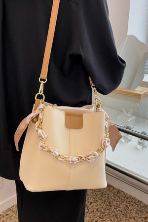 High-Quality Soft Leather Women's Shoulder Bag - Small Fragrant Wind Design, Chain Tote & Crossbody Style, Perfect for Everyday Use