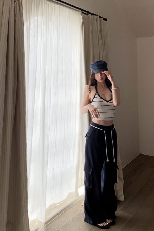 High Street Slay Casual Pants for Women - Summer American Vintage Loose Straight Cargo Pants - Y2K Style