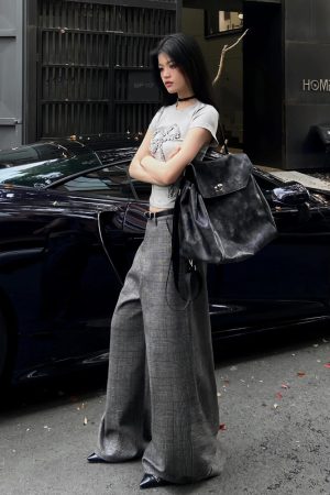 High Street Women's Summer Pleated Bow Short Sleeve Vintage Slim-Fit Top - American Style Sporty Chic Fashion