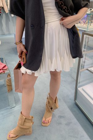 High-Waisted A-Line Half Skirt for Women, Plus Size Slimming White Skirt, Spring Summer 2025, Trendy Chic Style