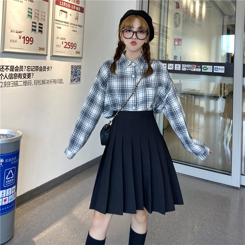 High-Waisted A-Line Pleated Skirt for Women, Plus Size Mid-Length Curvy Style, Autumn & Summer Essential High-Waisted A-Line Pleated Skirt for Women, Plus Size Mid-Length Curvy Style, Autumn & Summer Essential