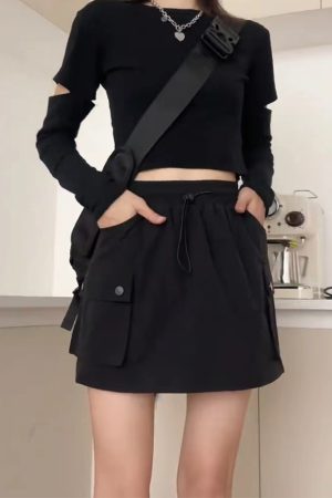 High-Waisted A-Line Plus Size Short Summer Skirt for Women - Slimming, Hip-Covering, Lightweight, Anti-Exposure Fashion
