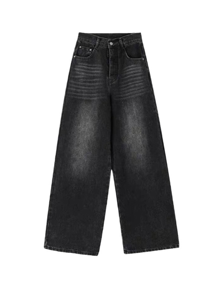 High-Waisted Black Wide-Leg Jeans for Women, 2025 New Style, Slimming Fit for Petite Pear-Shaped Figures, Straight-Leg Design High-Waisted Black Wide-Leg Jeans for Women, 2025 New Style, Slimming Fit for Petite Pear-Shaped Figures, Straight-Leg Design