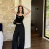 High-Waisted Black Wide-Leg Trousers - Lightweight Versatile Casual Pants for Spring & Summer Fashion