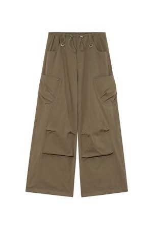 High-Waisted Draped Casual Work Pants for Women - American Style Metal Ring Rivet Design - Summer 2025 Fashion Trends