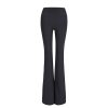 High-Waisted Flared Sports Pants with Elastic Nude Feel, Slimming Yoga Bell-Bottoms for Activewear and Fitness Fashion