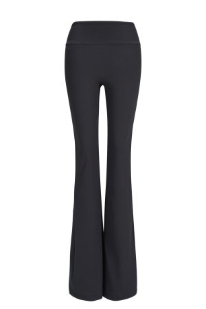 High-Waisted Flared Sports Pants with Elastic Nude Feel, Slimming Yoga Bell-Bottoms for Activewear and Fitness Fashion