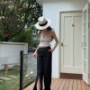 High-Waisted Irregular Side-Slit Wide-Leg Pants for Tall Individuals - Lightweight Draped Floor-Length Style for Spring and Summer
