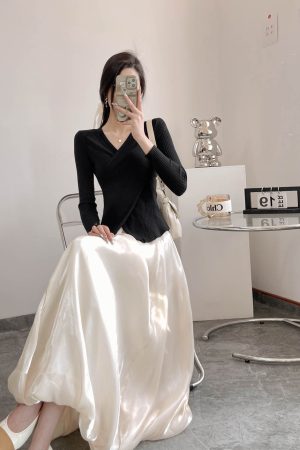 High-Waisted Jellyfish Floral A-Line Skirt - Slim Fit, Glossy Finish, Puff Style, Spring Summer Women's Fashion, Elastic Waist