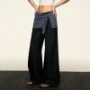 High-Waisted Layered Two-Piece Denim Pants for Women, Slimming Straight-Leg & Versatile Loose Wide-Leg Style, Spring Summer Fashion