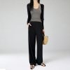High-Waisted Linen Pants for Women, Narrow-Leg Wide-Leg Casual Trousers with Elastic Back Pockets for Spring and Summer Style