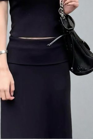 High-Waisted Long Maxi Skirt for Women, 2025 Spring/Summer, Slimming Loose A-Line, Versatile Elegant Style