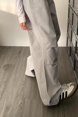 High-Waisted Loose Cargo Pants for Women - American Retro Spicy Girl Parachute Wide-Leg Sports Trousers