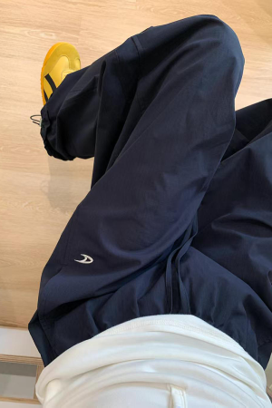 High-Waisted Loose-Fit Vintage Work Pants for Women, Parachute Wide-Leg Casual Joggers, Floor-Length Sports Trousers