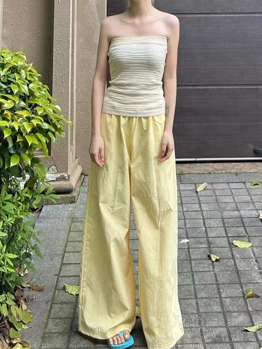 High-Waisted Loose Wide-Leg Casual Pants for Women - American Style Spring/Summer 2025 Slimming Cool Straight Trousers High-Waisted Loose Wide-Leg Casual Pants for Women - American Style Spring/Summer 2025 Slimming Cool Straight Trousers