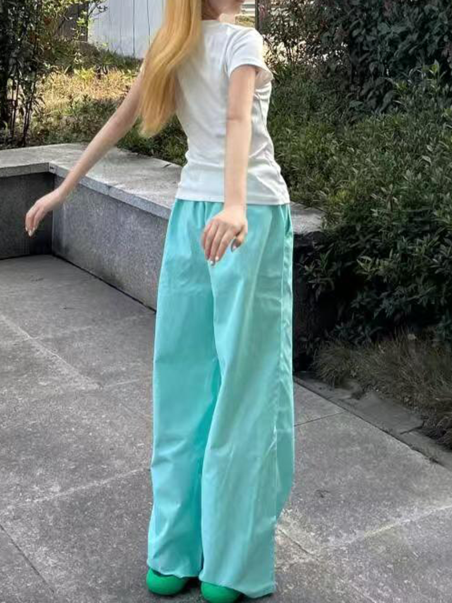 High-Waisted Loose Wide-Leg Casual Pants for Women - American Style Spring/Summer 2025 Slimming Cool Straight Trousers High-Waisted Loose Wide-Leg Casual Pants for Women - American Style Spring/Summer 2025 Slimming Cool Straight Trousers