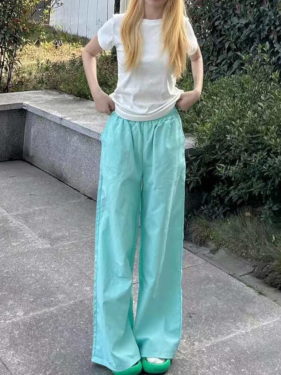 High-Waisted Loose Wide-Leg Casual Pants for Women - American Style Spring/Summer 2025 Slimming Cool Straight Trousers High-Waisted Loose Wide-Leg Casual Pants for Women - American Style Spring/Summer 2025 Slimming Cool Straight Trousers