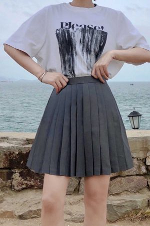 High-Waisted Pleated A-Line Skirt, Flared Design, Adjustable Cotton Midi Skirt for Spring and Summer 2025, Versatile and Slimming Style
