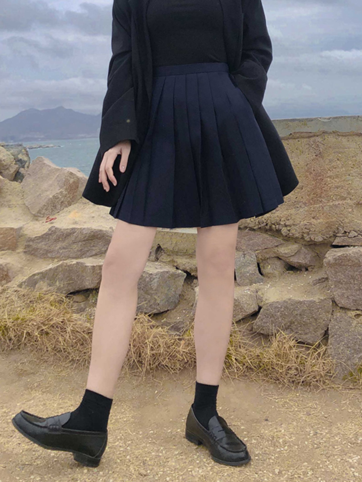 High-Waisted Pleated A-Line Skirt, Flared Design, Adjustable Cotton Midi Skirt for Spring and Summer 2025, Versatile and Slimming Style High-Waisted Pleated A-Line Skirt, Flared Design, Adjustable Cotton Midi Skirt for Spring and Summer 2025, Versatile and Slimming Style