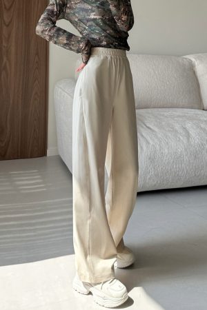 High-Waisted Pure Cotton Banana Pants for Women - Summer Lightweight Breathable Loose-Fitting Long Trousers with Pockets