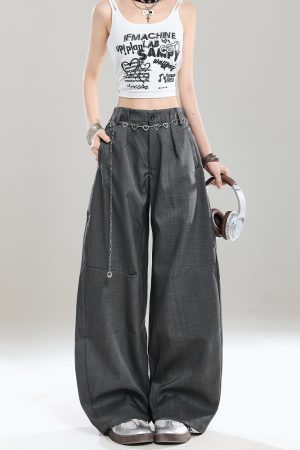 High-Waisted Retro Casual Pants for Women - Summer 2025 Ultra-Comfortable Loose Draped Design, Trendy American-Style Fashion