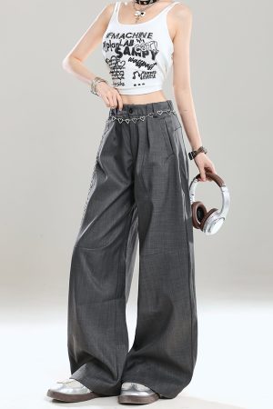High-Waisted Retro Casual Pants for Women - Summer 2025 Ultra-Comfortable Loose Draped Design, Trendy American-Style Fashion