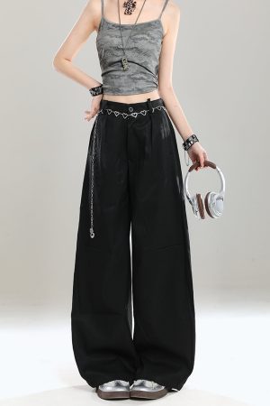 High-Waisted Retro Casual Pants for Women - Summer 2025 Ultra-Comfortable Loose Draped Design, Trendy American-Style Fashion
