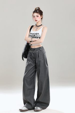 High-Waisted Retro Casual Pants for Women - Summer 2025 Ultra-Comfortable Loose Draped Design, Trendy American-Style Fashion