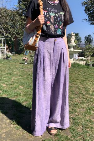 High-Waisted Retro Tie-Dye Casual Pants for Women - Vintage Inspired Loose Wide-Leg Spring Fashion