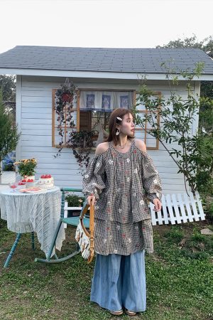 High-Waisted Retro Tie-Dye Casual Pants for Women - Vintage Inspired Loose Wide-Leg Spring Fashion