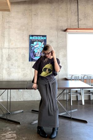 High-Waisted Slim Bodycon Skirt for Women - Spring Fashion Pure Cotton Versatile Long Half Skirt in Chic Style