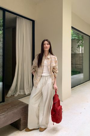 High-Waisted Slim Straight Multi-Pocket Casual Pants for Women - Summer Style, Narrow Edge Design, Trendy and Comfortable