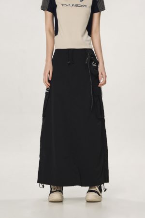 High-Waisted Vintage-Inspired Quick-Dry Work Skirt for Women - Casual Cool Slim Long Skirt, Perfect for American Style Outfits
