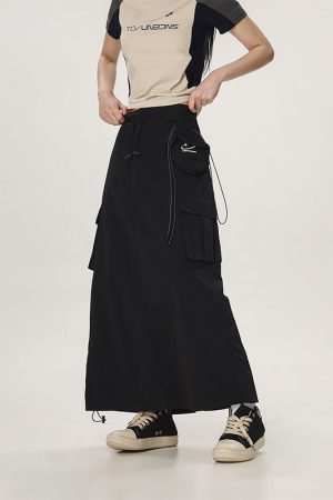 High-Waisted Vintage-Inspired Quick-Dry Work Skirt for Women - Casual Cool Slim Long Skirt, Perfect for American Style Outfits
